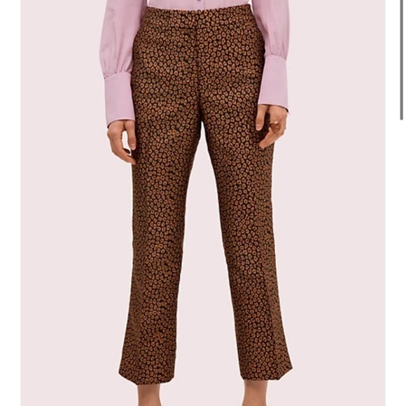 KATE SPADE flora leopard jacquard pant - Picture 1 of 6